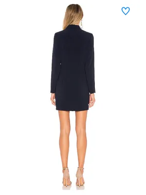 SUPERDOWN NWT Madeline Blazer Double Breasted Blazer Dress in Navy Gold Sz. S thumbnail 9