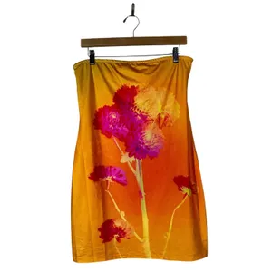 NWT Peppermayo Caroline Floral Mini Dress Orange Strapless Tube Bodycon Size 10 thumbnail 2