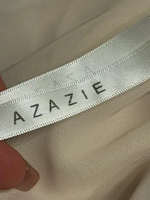 Azazie Pink Wide Leg Chiffon Pants, M thumbnail 4