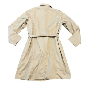 J Jill Women's Trench Coat Medium Belted Utility Pockets Fall Khaki thumbnail 3