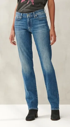 Lucky Brand‎ Jeans Women’s Size 26 Straight Leg Medium Wash Distressed Denim thumbnail 1