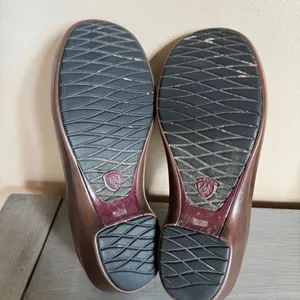 Ariat Shoes Womens 7 1/2 Brown Leather Santa Cruz Comfort Slip‎ On Clogs thumbnail 5