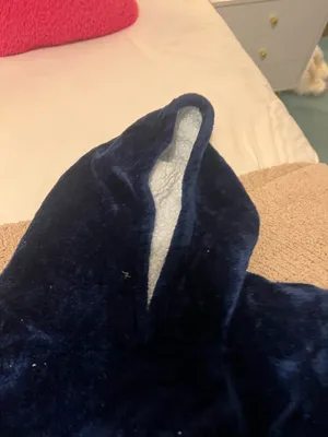 Cozy Casual Soft and plush blue fleece hoodie with a front pocket. Perfect for staying warm and comfortable. Just needs to be lint rolled or thrown in dryer. thumbnail 4