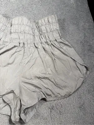 Free people FP Movement High-Waist gray silver athletic shorts medium thumbnail 4