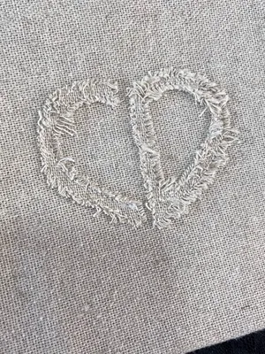NWT Christian Dior Beaute Heart CD Logo Linen Makeup Pouch Clutch GWP Beige thumbnail 4