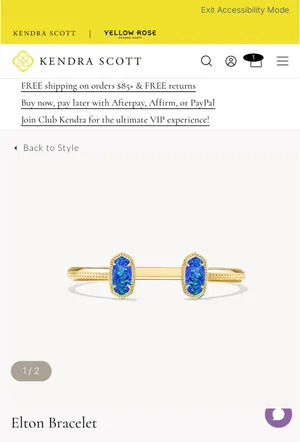 Kendra Scott Bangle Gold Bracelet thumbnail 4