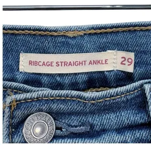 Levi's Ribcage High Rise Straight Ankle Jeans Size 29 thumbnail 7