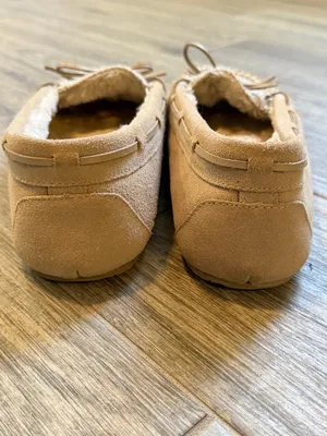 Minnetonka Women's Cally Faux Fur Slipper Cinnamon Leather Bow US 9M thumbnail 4
