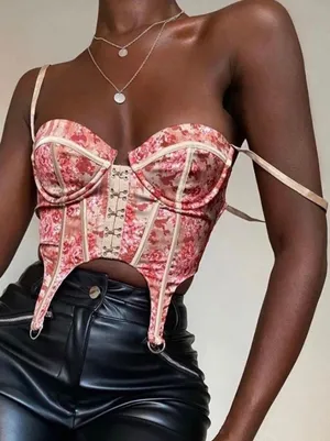 Floral Corset Top Multi Size M thumbnail 2