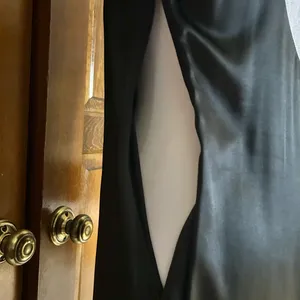 Vintage CACHE 100% Silk Satin Cocktail Dress Black Size 4 LBD Cap‎ Sleeve Luxe thumbnail 6