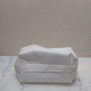 Dior White Makeup Cosmetic Trousse Pouch Bag Top Handle Clutch New No Tag thumbnail 6