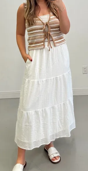 BOUTIQUE WHITE MAXI SKIRT thumbnail 1