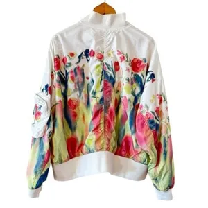 NIKE Sportswear Artist Collection Bomber Jacket Sail White Size L NEW thumbnail 9