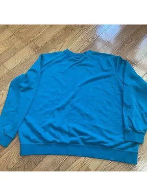 Nike Women’s Oversized Crewneck Sweatshirt XXL Blue Glitter Swoosh Fleece thumbnail 10