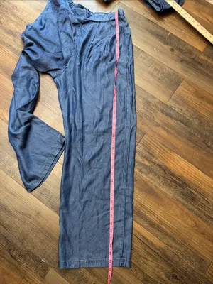 Wide-Leg High-Rise 2 piece set in Indigo Blue thumbnail 11