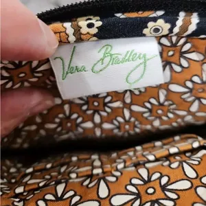 Vera Bradley Caffe Latte Mini Hipster Small Brown/Black Crossbody Bag Purse thumbnail 8
