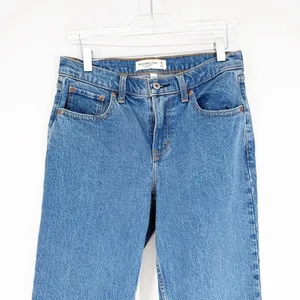 Abercrombie & Fitch 90s Straight Mid Rise‎ Curve Love Jeans Women's 26 Long Blue thumbnail 6