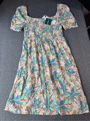 Roxy Hello Petal Floral Print Smocked Mini Dress thumbnail 2