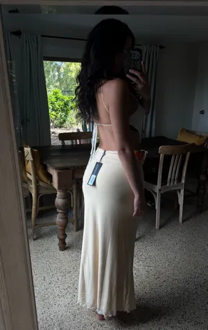 White Fox Boutique Among The Flowers Maxi Skirt Lemon thumbnail 5