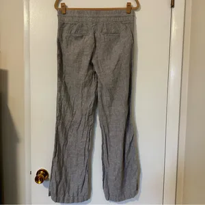 Athleta Cabo Wide Leg Linen Pants Blue Gray Chambray Women’s Coastal Grandma thumbnail 9