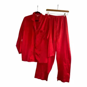 ✨Victoria's Secret Y2K Satin Pajama Red Sz Large Set✨ thumbnail 3