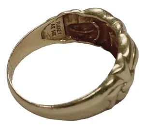 Atasay Kuyumculuk AK 14K Yellow Gold Smooth Byzantine Sz 10 Band State Ring thumbnail 5