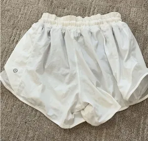 White Lululemon Hotty Hot Shorts 4" thumbnail 1