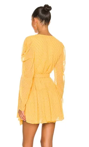 Revolve Lovers and Friends Morgan Mini Dress in Golden Yellow thumbnail 3