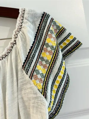 Lucky Brand Embroidered Peasant Top White Size 1X thumbnail 13