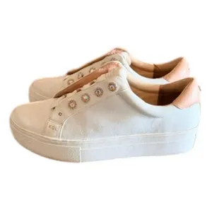Kurt Geiger London Crystal Embellished Slip-On Sneakers White Blush Pink EU 38.5 thumbnail 5