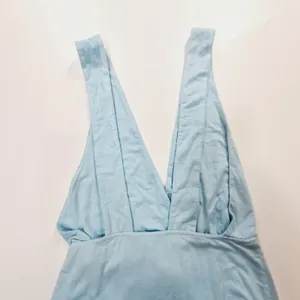 Superdown Erika Deep V Jersey Maxi in Baby Blue Medium thumbnail 9