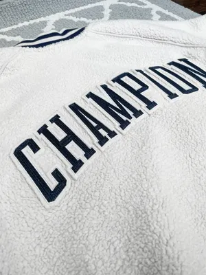 Cream Sherpa Bomber Varsity Jacket thumbnail 13