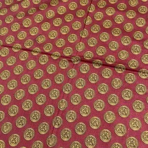 Burberry Burgundy and Gold Patterned Handkerchief thumbnail 3