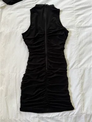 Lulus Black Mock Neck Bodycon Dress thumbnail 3