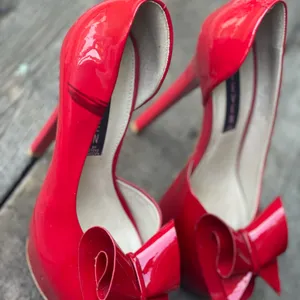 Steve Madden red bow heels thumbnail 2