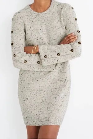 MADEWELL Donegal Long Sleeve Sweater Dress thumbnail 1