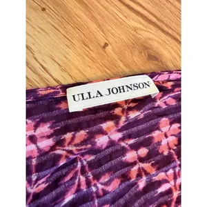 Ulla Johnson Noelle Floral Silk Blend Mini Dress Burgundy Ruffle Tassel 4 thumbnail 4