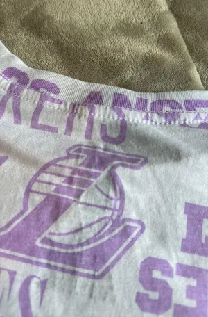 Women’s Oversized Lakers Tshirt Purple Size M thumbnail 5