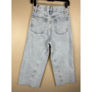 Abercrombie & Fitch Ultra High Rise Crop Wide Leg Jeans Women’s 0R/25 Frayed Hem thumbnail 7