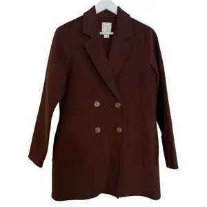 Joie brown wool double breasted peacoat size small thumbnail 9