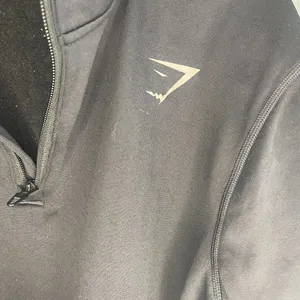 Gymshark Women's 1/4 Zip Large New Training Top Long Sleeve Gym Black thumbnail 3