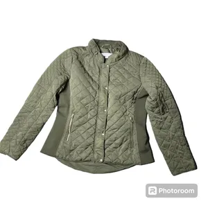 New‎ York & Company Army Green Quilt Jacket thumbnail 2