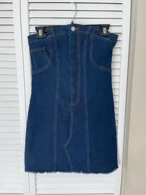 Super down Jean Mini Dress thumbnail 2