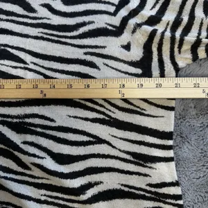 Crew Neck Lightweight Zebra‎ Print Sweater Sz S Side Zippers thumbnail 8