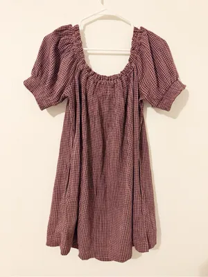 Free People Mila Mini Dress Plaid Size Small S thumbnail 3