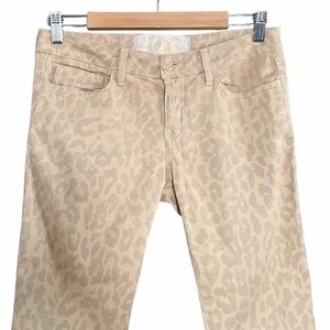 Anthropologie Bella Dahl Tan Cream Leopard Print Low Rise Chino Women’s Size 28 thumbnail 3