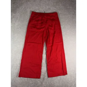 maeve colette pants 31 cropped wide leg pants Red Linen Blend Patch Pockets thumbnail 7