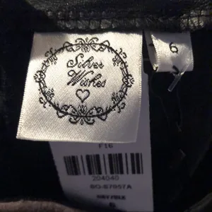 LF silver wishes black tan faux leather suede mini skirt thumbnail 5