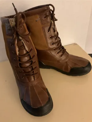 UGG Women's Brown Leather & Suede Butte Lace-Up Insulated Boots US 8 thumbnail 3