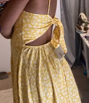 Yellow White Floral Sundress thumbnail 1